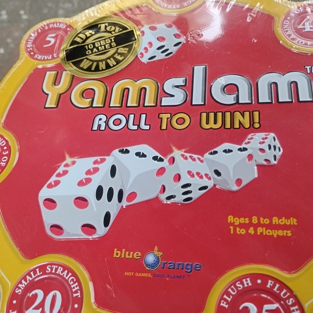 Yamslam Dice Game - Red and White